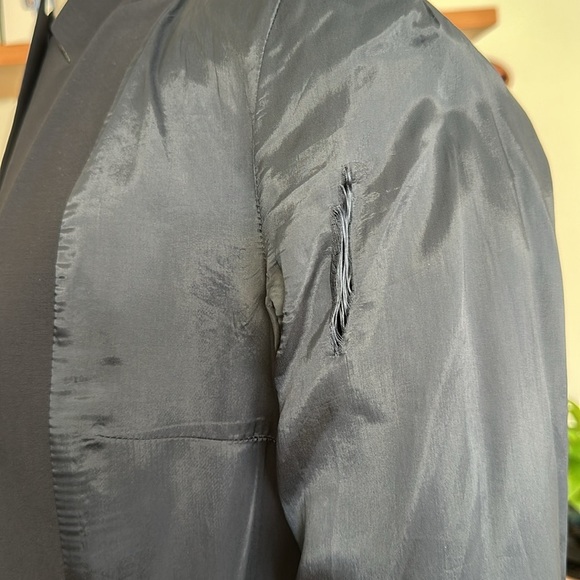 HUGO BOSS Juicy Wool Blazer Navy Blue One Button Tailored Career Wear Size 6 - Picture 12 of 16